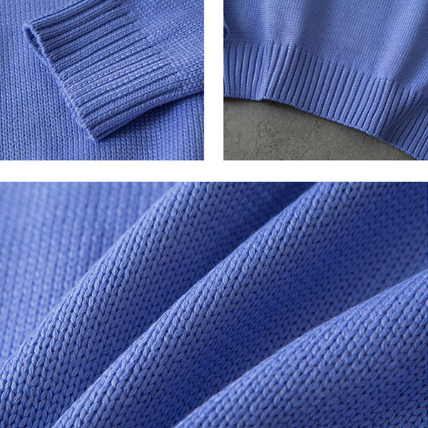 Széles modell férfi téli pulóver ovális nyakkivágással