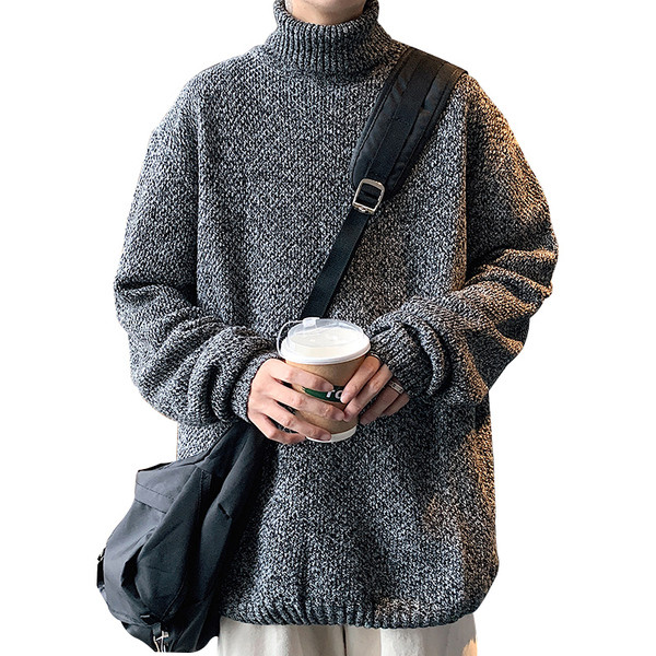 Zimski pulover s polo kragnom široki model