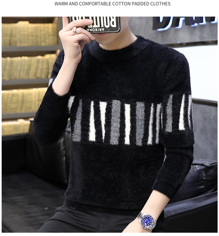 Vuneni muški pulover s dugim rukavima