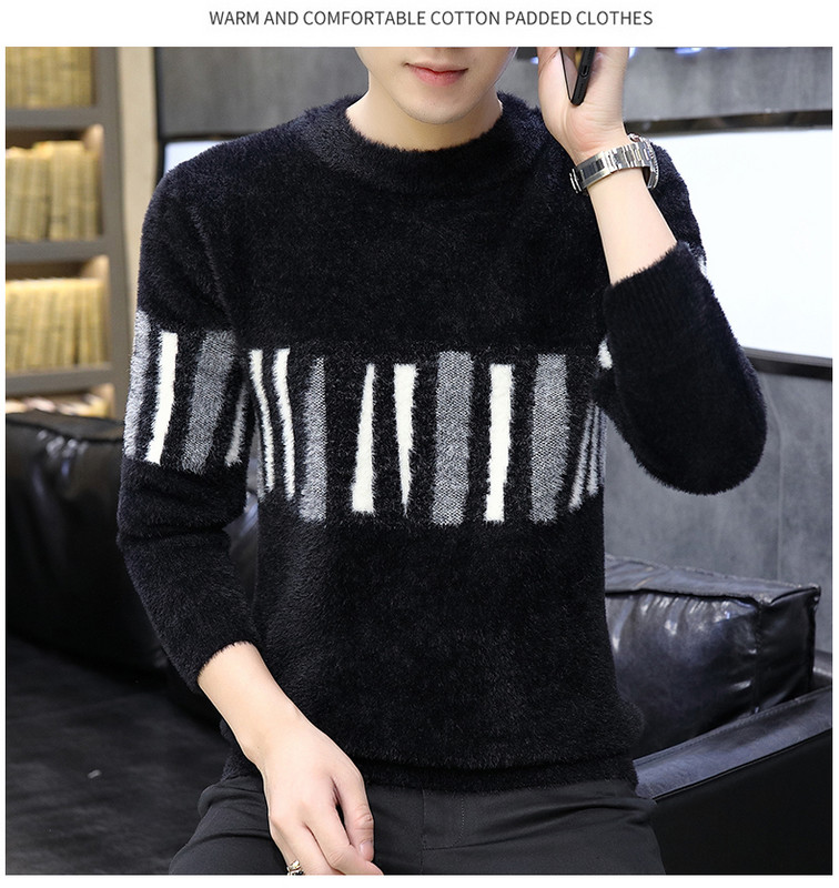 Vuneni muški pulover s dugim rukavima