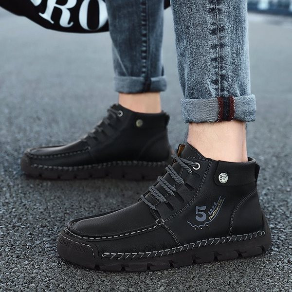 Muške zimske cipele sa vezicama - eko koža