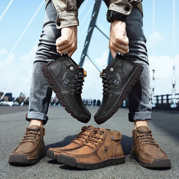 Muške zimske cipele sa vezicama - eko koža