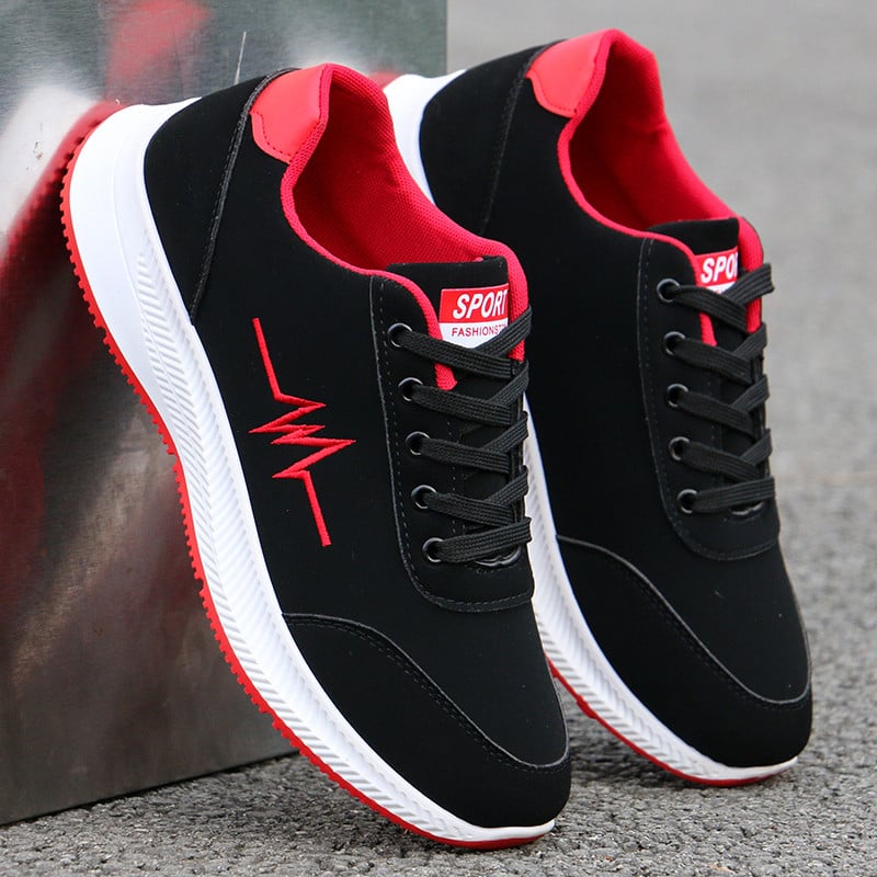 Férfi alkalmi téli cipő fűzővel és lapos talppal