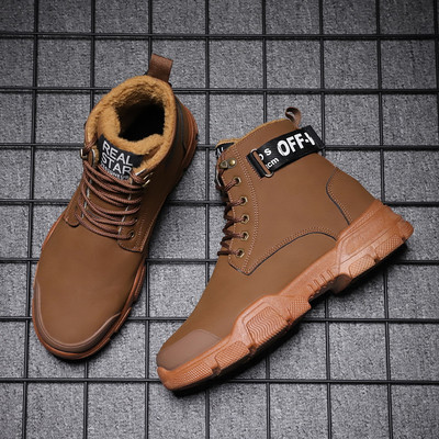 Férfi téli cipő meleg béléssel és fűzővel