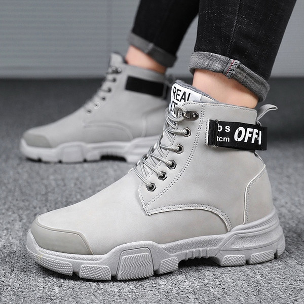 Férfi téli cipő meleg béléssel és fűzővel