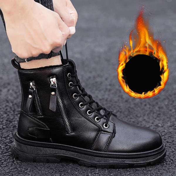 Ležerne muške cipele s ravnim potplatom od umjetne kože