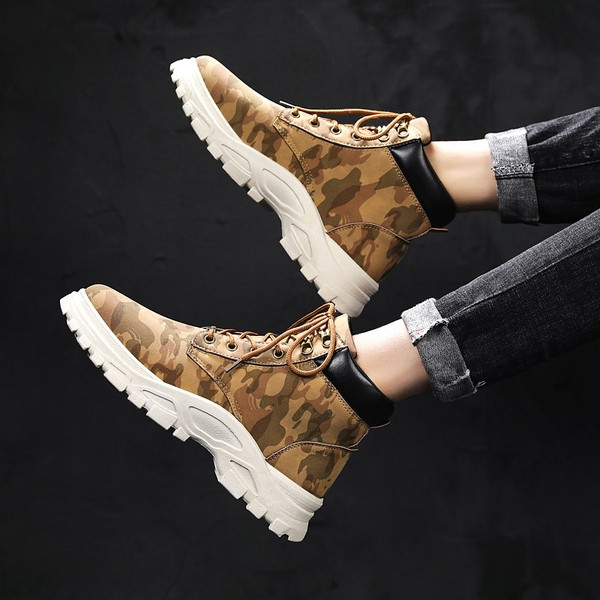 Terepmintás férfi csizma béléssel vagy anélkül