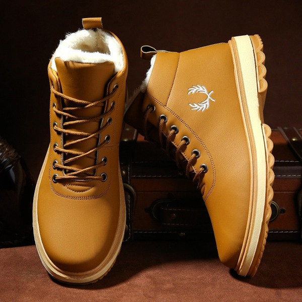 Öko-nahast pehme voodriga meeste talvejalatsid