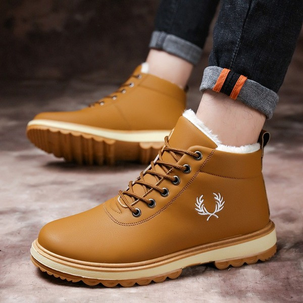 Öko-nahast pehme voodriga meeste talvejalatsid