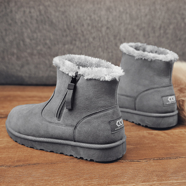 Férfi téli csizma puha béléssel és lapos talppal