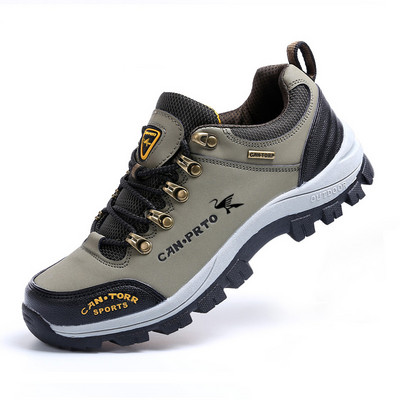 Ανδρικά χειμερινά παπούτσια με τραχιά σόλα και κέντημα