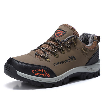Ανδρικά χειμερινά παπούτσια με τραχιά σόλα και κέντημα