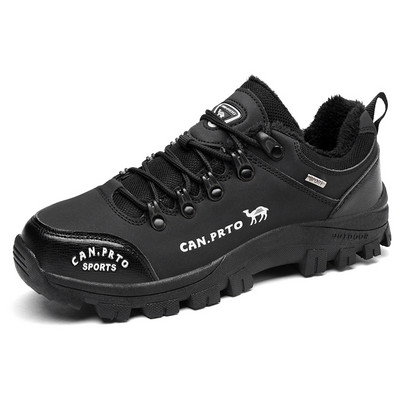 Ανδρικά χειμερινά παπούτσια με τραχιά σόλα και κέντημα