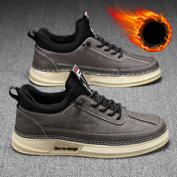 Muške casual cipele od eko kože sa vezicama i ravnim đonom