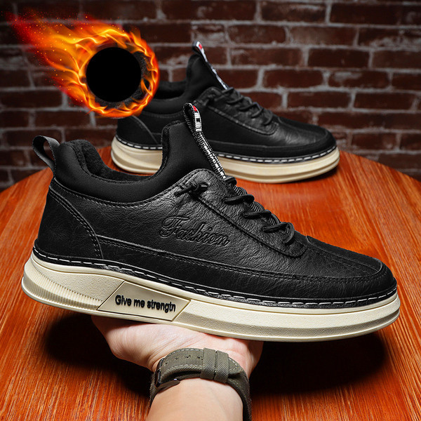 Muške casual cipele od eko kože sa vezicama i ravnim đonom