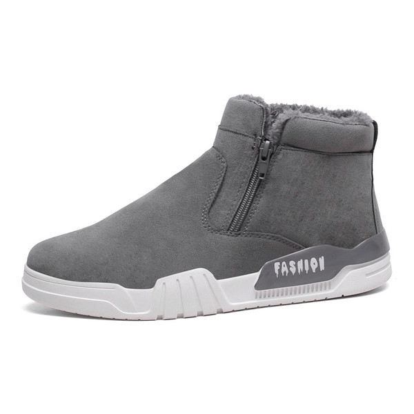 Ανδρικά παπούτσια casual με μαλακή επένδυση και φερμουάρ