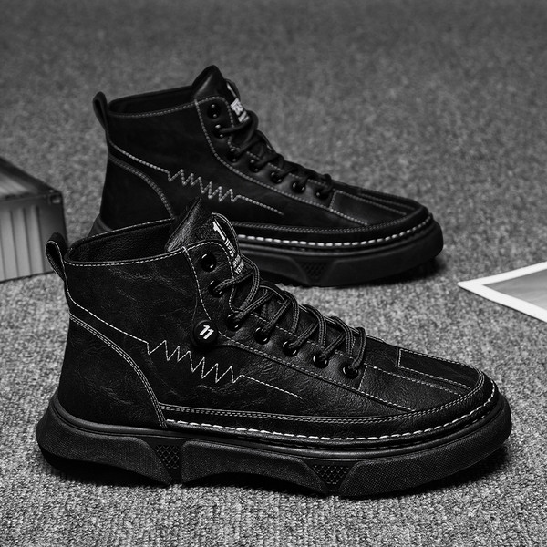 Μοντέρνα ανδρικά παπούτσια με κορδόνια - faux δέρμα διάφορα μοντέλα