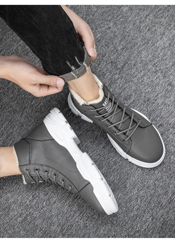 Alkalmi férfi csizma meleg béléssel és eco bőrből készült fűzővel