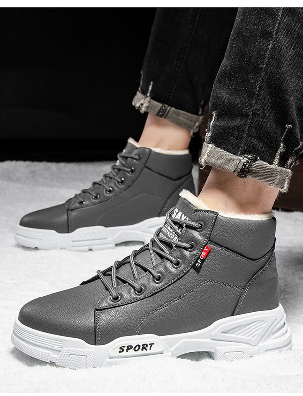 Alkalmi férfi csizma meleg béléssel és eco bőrből készült fűzővel