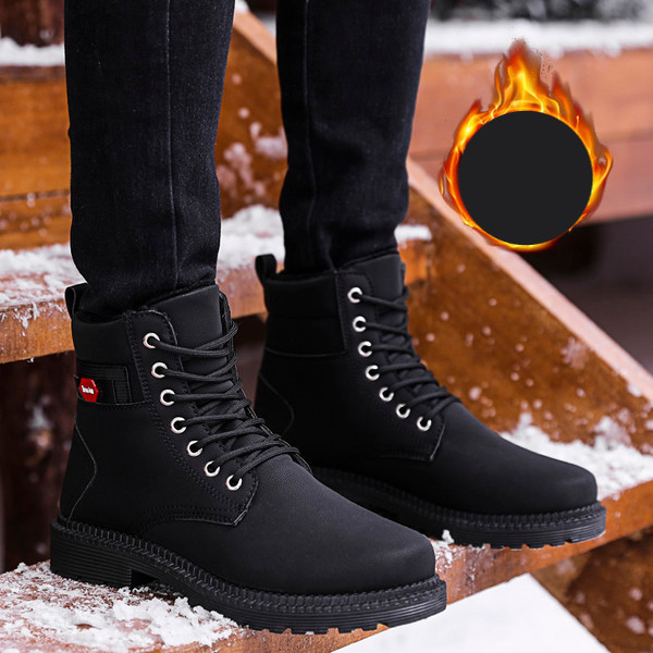 Alkalmi férfi téli cipő fekete fűzővel