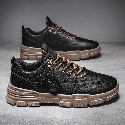 Χειμερινά ανδρικά παπούτσια από οικολογικό δέρμα με ζεστή επένδυση και κορδόνια