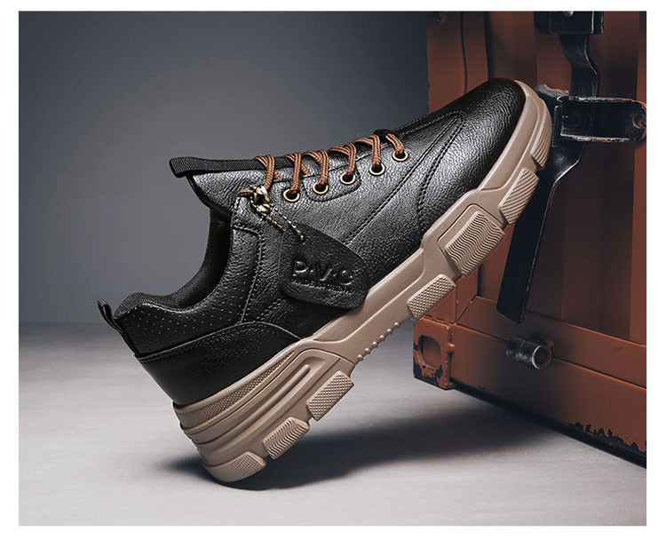 Χειμερινά ανδρικά παπούτσια από οικολογικό δέρμα με ζεστή επένδυση και κορδόνια