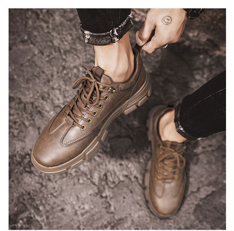 Χειμερινά ανδρικά παπούτσια από οικολογικό δέρμα με ζεστή επένδυση και κορδόνια