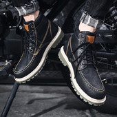 Casual muške cipele sa grubim đonom - eko koža