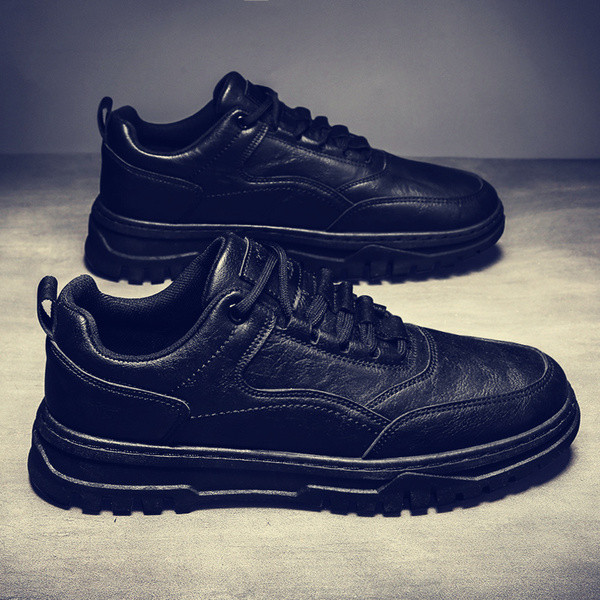 Ανδρικά έκο δερμάτινα παπούτσια με κορδόνια και επένδυση 