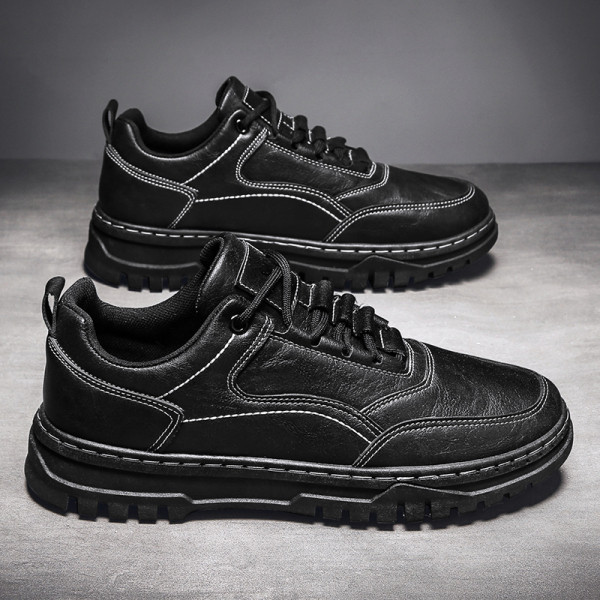 Ανδρικά έκο δερμάτινα παπούτσια με κορδόνια και επένδυση 