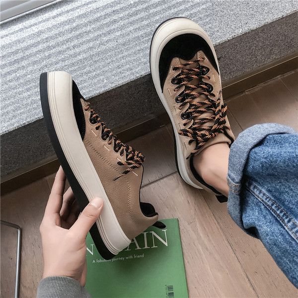 Férfi szabadidős cipő meleg béléssel és fűzős télre