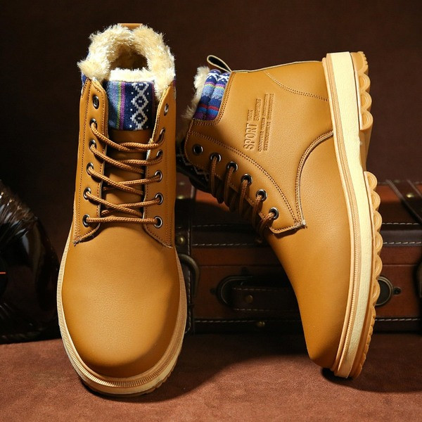 Férfi bőrcsizma meleg béléssel - két modell