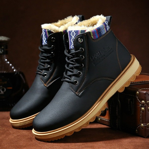 Férfi bőrcsizma meleg béléssel - két modell