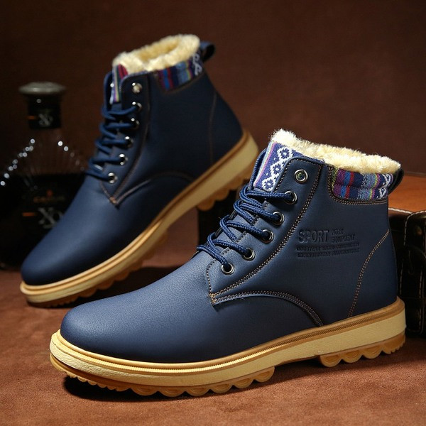 Férfi bőrcsizma meleg béléssel - két modell