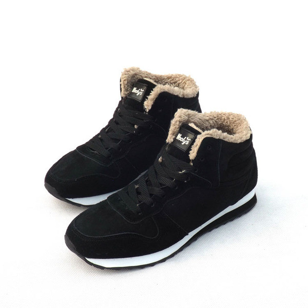 Alkalmi férfi téli cipő béléssel és fűzővel