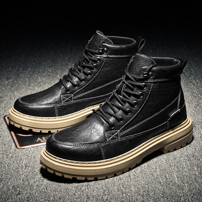 Casual χειμερινά έκο δερμάτινα παπούτσια με κορδόνια - διάφορα μοντέλα