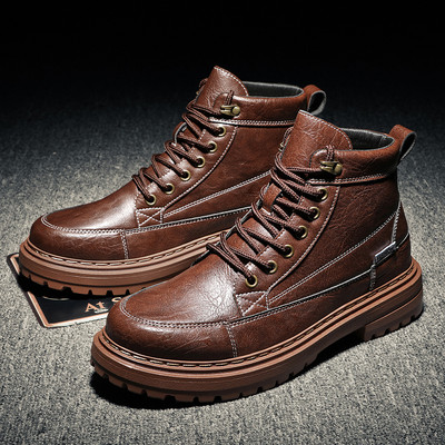 Casual χειμερινά έκο δερμάτινα παπούτσια με κορδόνια - διάφορα μοντέλα