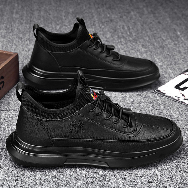 Ανδρικά έκο δερμάτινα παπούτσια casual με κορδόνια κατάλληλα για το χειμώνα