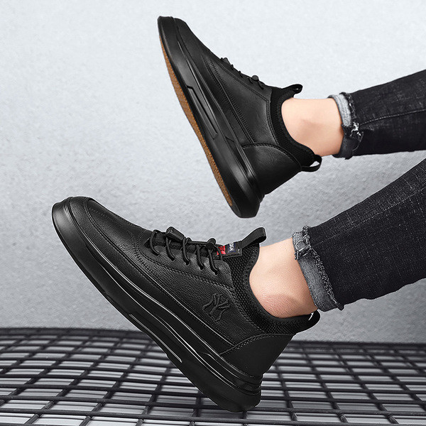 Ανδρικά έκο δερμάτινα παπούτσια casual με κορδόνια κατάλληλα για το χειμώνα