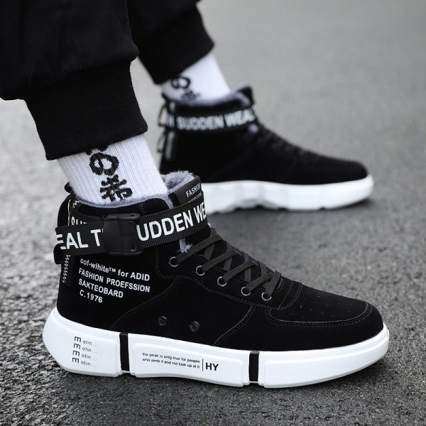 Új modell férfi téli cipő puha béléssel és lapos talppal