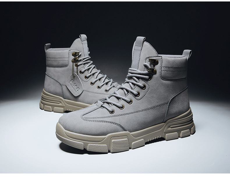 Χειμερινές μπότες με ζεστή επένδυση και κορδόνια για άντρες
