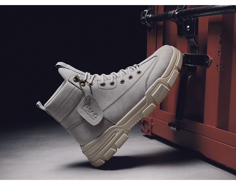 Χειμερινές μπότες με ζεστή επένδυση και κορδόνια για άντρες