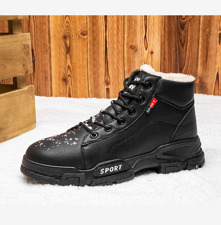 Ανδρικά παπούτσια για το χειμώνα με ζεστή επένδυση  και κορδόνια