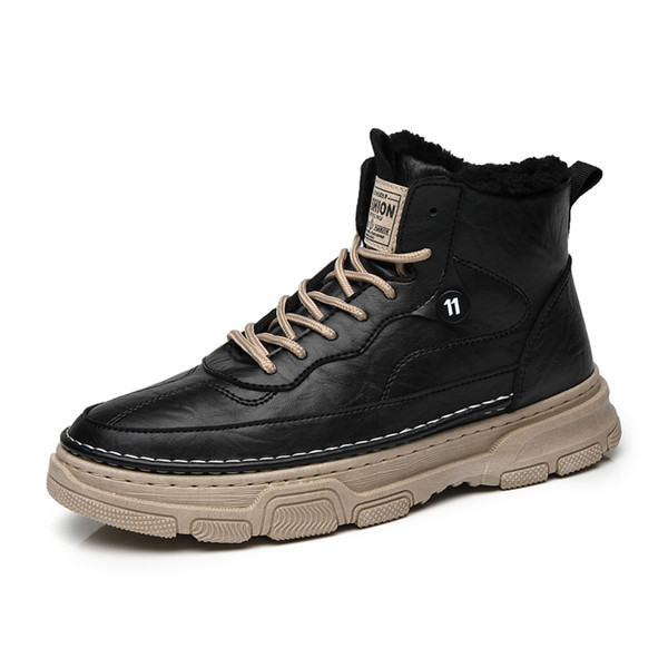 Férfi bőrcipő fűzővel és magas talppal