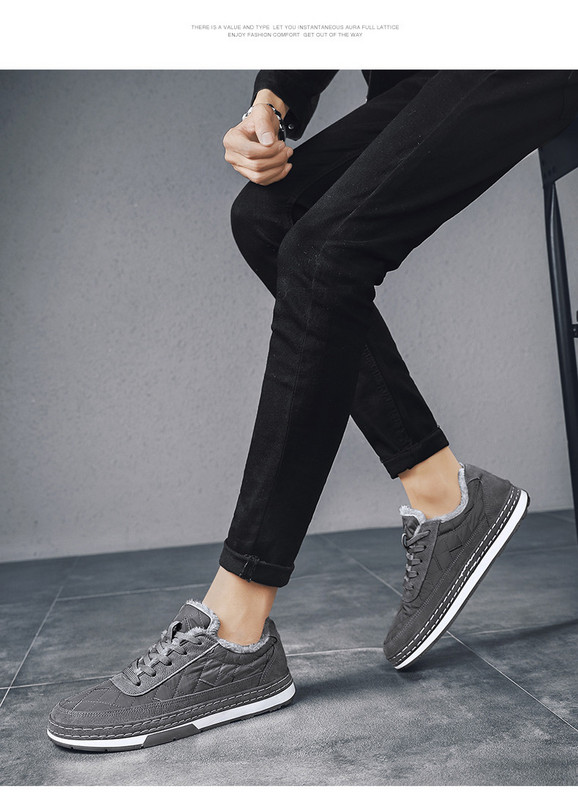 Ανδρικά αθλητικά παπούτσια από οικολογικό σουέτ και υφάσματα με επένδυση