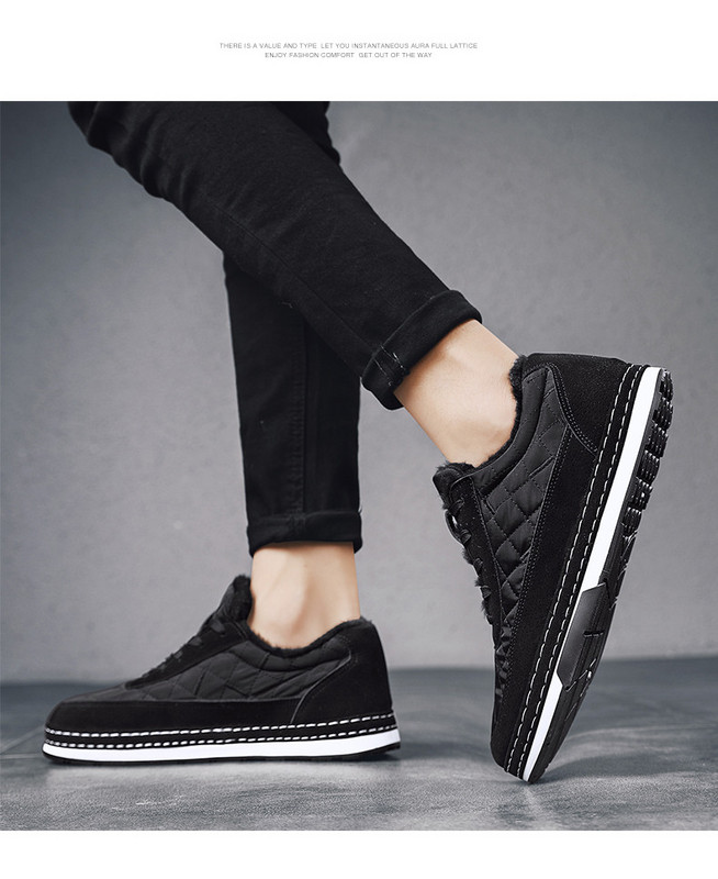 Ανδρικά αθλητικά παπούτσια από οικολογικό σουέτ και υφάσματα με επένδυση