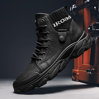 Ανδρικά χειμερινά παπούτσια από οικολογικό δέρμα - δύο μοντέλα