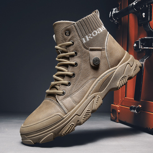 Ανδρικά χειμερινά παπούτσια από οικολογικό δέρμα - δύο μοντέλα