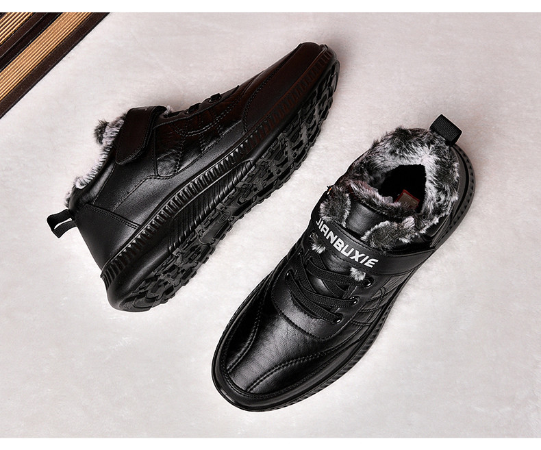 Έκο δερμάτινα παπούτσια για το χειμώνα με επένδυση