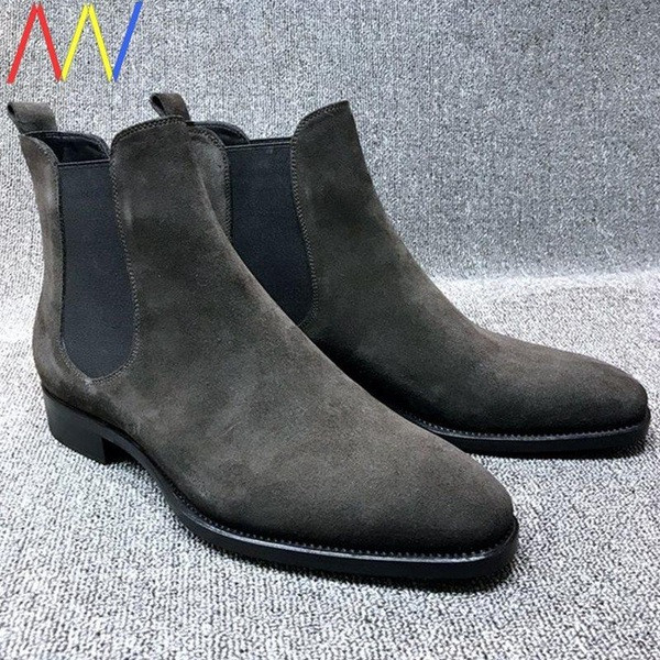 Téli férfi csizma tiszta velúrból